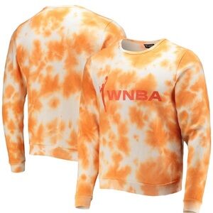 WNBA Wild Collective Orange Tie-Dye Crewneck Sweater Unisex Small